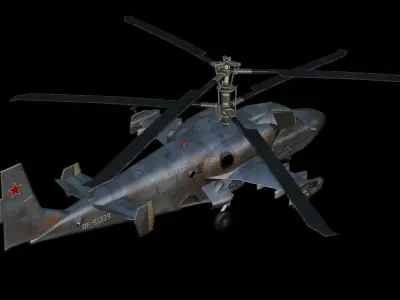 Kamov Ka-52 Low-poly 3D model