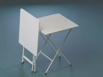two folding tables 3D model