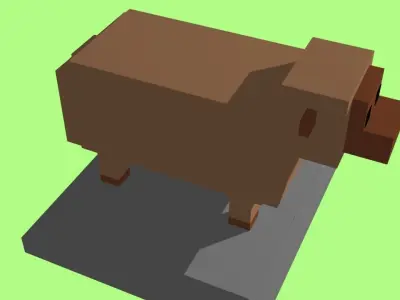 VOXEL SHEEP - MODEL 6 Low-poly 3D model