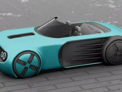 CONCEPT ELECTRIC VEHICLE INDIA SUMMER RIGGED 3D model