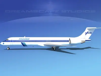 McDonnell Douglas MD-87 Finnair 3D model