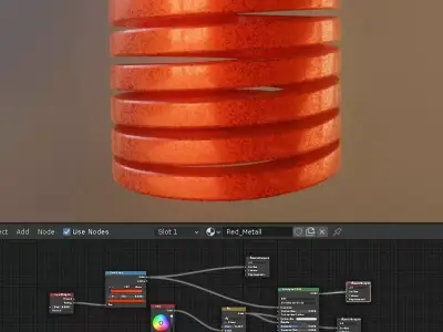 E-Scooter Spring with Procedural PBR Material Setup 3D model