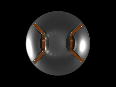 Captain America Shield Low-poly 3D model