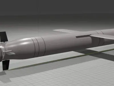 MISIL 3M-54E1 KALIBR  Low-poly 3D model