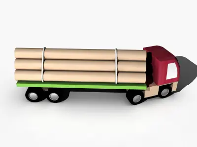 Toy truck Free 3D model