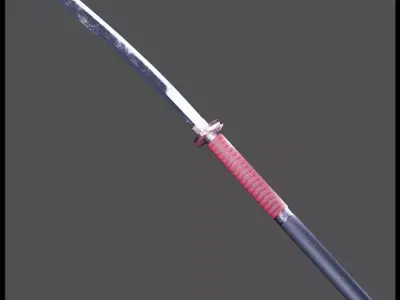 Handan Naginata Low-poly 3D model