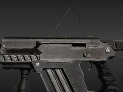 Submachine Gun M24 R Free low-poly 3D model