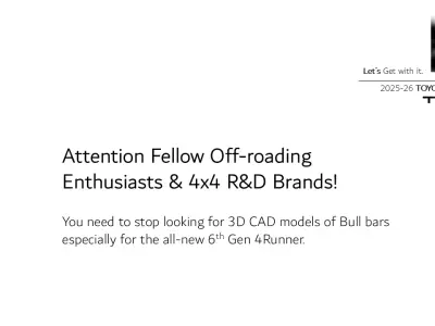 2025 TOYOTA 4RUNNER Front Winch Bumper Bullbar 3D Model 3D model