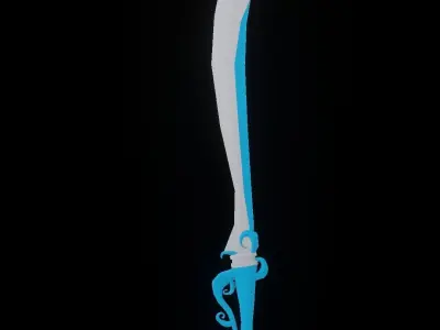 Low Poly Sword - Wind Sword Low-poly 3D model
