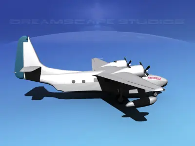 Grumman G-73 Mallard Pan Am 3D model