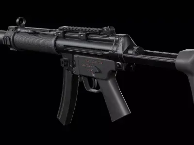MP5SD gun Low-poly 3D model