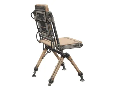 Scifi Folding Chair 01 3D model
