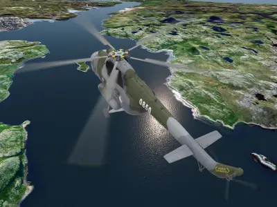 Mi-17 Czech Air Force Animated Low-poly 3D model