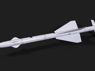aa7 r24 air to air missile Low-poly 3D model