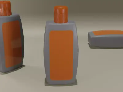 Cosmetic Bottle - Game Asset for mobile with PBR textures Low-poly 3D model