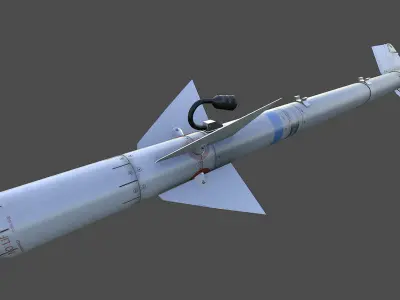 AIM9 E missile Low-poly 3D model