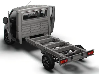 Opel Movano Chassis HQInterior SCab 3800WB 2023 3D model