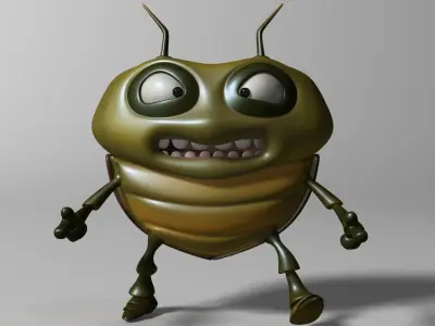 Cartoon Bug RIGGED Low-poly 3D model