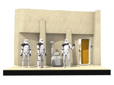 Smugglers Alley Diorama Set 3D print model purchase
