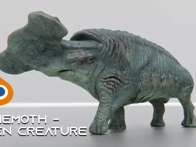 Behemoth Alien Creature Free low-poly 3D model