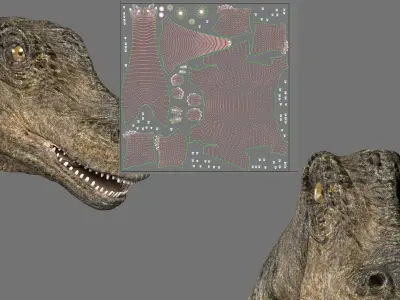 Alamosaurus dinosaur Low-poly 3D model