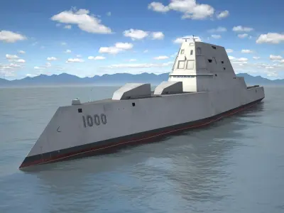 USS Zumwalt DDG-1000 3D model