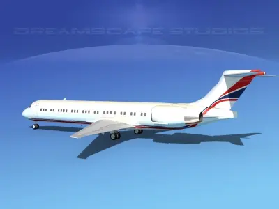 McDonnell Douglas MD-87 Corporate 6 3D model