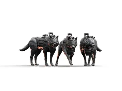Military Working Dog Miniatures 3D print model