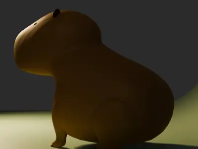 Cute Capybara 3D Model 3D model