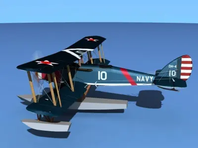 Airco DH-4 US Navy Seaplane 3D model
