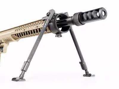 Elite Iron Revolution Steel 50 Cal Bipod Low-poly 3D model