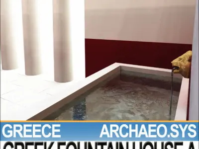 Ancient Greek Fountain House A 3D model