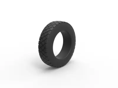Truck tire 2 Scale 1 to 25 3D print model
