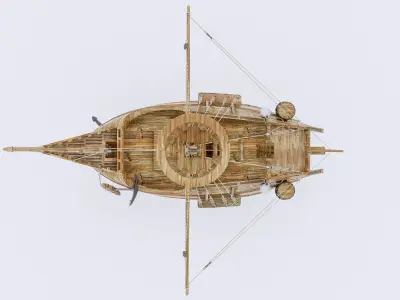 Sailboat 2 Low-poly 3D model