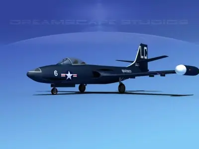 McDonnell F2H2 Banshee V01 3D model