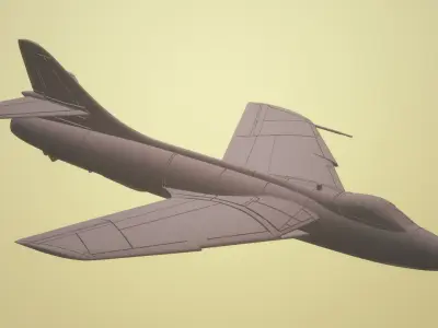 HAWKER HUNTER GA-11 1-72 SCALE HIGHLY DETAILED MODEL 3D print model