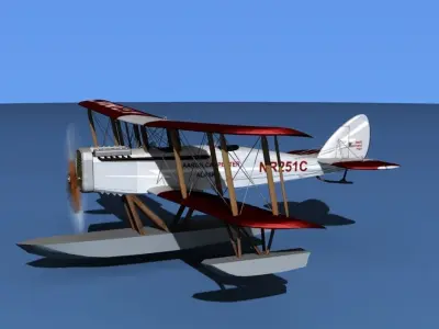Airco DH-4 V05 Bush Seaplane 3D model