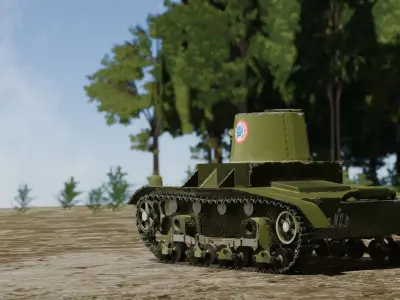 tank ww2 thai army Free 3D model