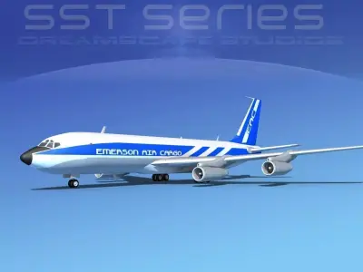 Boeing 707-320 SS Emerson Air Cargo 3D model