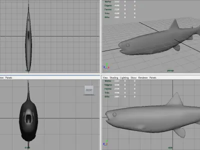 TROUT brook Low-poly 3D model