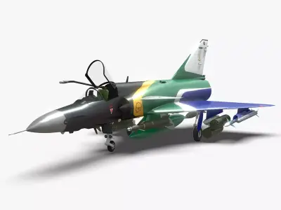 Atlas Cheetah C South African Display Team Low-poly 3D model