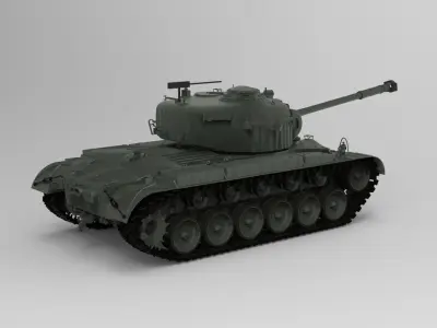 M26 Pershing tank 3D model