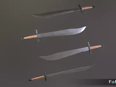 Swords Free low-poly 3D model
