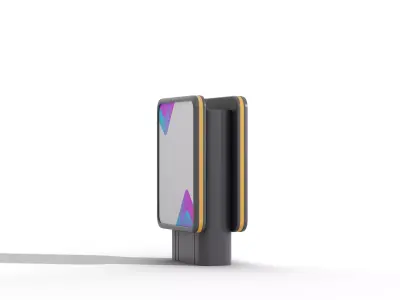 Sci-Fi Digital Billboard Low-poly 3D model