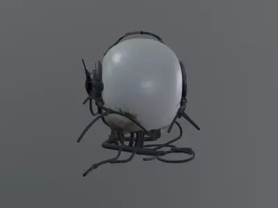 cyborg skull 3D model