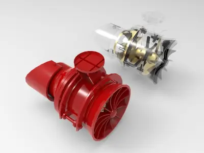 Water Jet Engine propeller 3D model