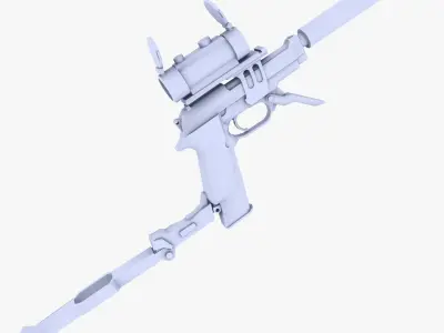 M93 Raffica modded Low-poly 3D model
