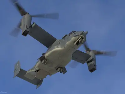 MV22-Osprey Ghost grey 3D model