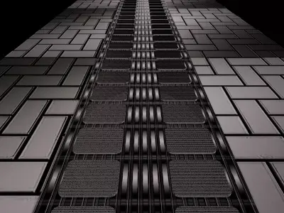 Futuristic Sci Fi Metallic Floor 3D model