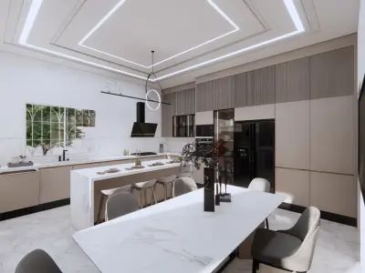 big 2 gloss kitchen Free 3D model